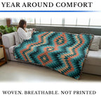 Pure Country Weavers Catus Blooming - Western Tapestry Throw Blanket Woven from Cotton - Made in The USA (72x54) - color: Catus Blooming