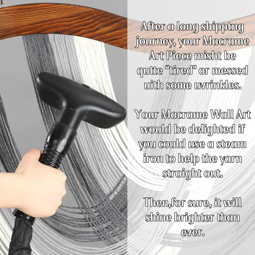 Mindsoft Neutral Grey Macrame Wall Hanging Dip Dyed Yarn Wall Art, Boho Decor Handmade Cotton Rope Tapestry for Bedroom, Living Room, Nursery, 31.5 x 23.6 Inch - color: Cool Tone Neutral