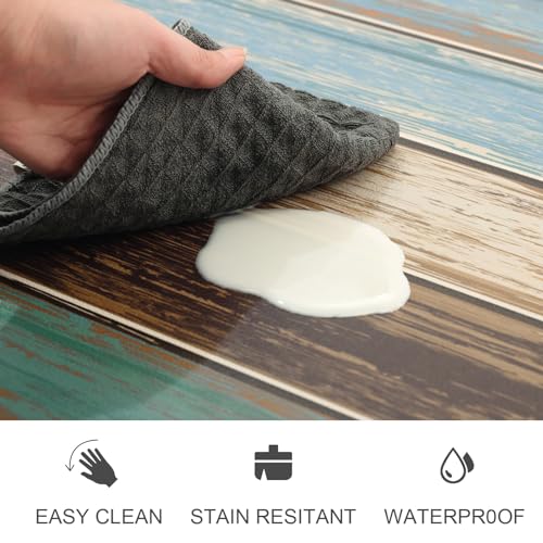 MAYHMYO Anti Fatigue Kitchen Mat - Set of 2 - Farmhouse Design Comfort Mats - Cushioned, Non Slip Floor Mat,17.3 x 29 x 0.4 inch + 17.3 x 59 x 0.4 inch - color: Farmhouse, size: 29"L X 17.3"W X 0.4"Th + 59"L X 17.3"W X 0.4"Th