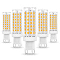 Ziomitus No Flicker G9 Led Bulbs Dimmable 6W Soft Warm White 2700K,40W 50W 60W Halogen Equivalent,AC120V Dimmable G9 T4 LED Bulb for Chandelier Pendant Ceiling Wall Light,600LM,360Deg(5Pack) - color: Warm White, size: 6 Watts