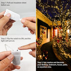 VOOKRY 32 Pcs Fairy Lights Battery Operated String Lights - 10 ft 30 LEDs Waterproof Copper Wire Mini Firefly Starry Moon Lights for DIY Crafts Wedding Party Bedroom Table Centerpieces Christmas - color: Warm White, size: 32 Pack