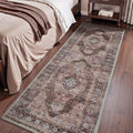 2x6 ft Bedroom Runner Rugs for Hallways Non Slip Hallway Runner Rugs Washable Kitchen Runners Rug Entryway Laundry Room Rug Dresser Runners Long Pink Brown - color: Pink/Caramel, size: 2' x 6' (Runner)