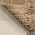 Nuloom Daniela Natural, 3' x 5', Handmade, Jute, Tassel, Soft and Textured, High Traffic, Stain Resistant, Easy Clean, Durable Area Rug for Bedroom, Living Room, Dining Space, Foyer, Entryway - color: Natural, size: 3' x 5' (Rectangular)