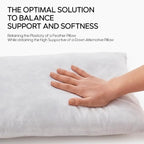 Feather Throw Pillow Inserts Set of 2, Soft Fluffy Rectangle 12 x 24 Inches Decorative Pillow Insert, Feather and Down Filled Euro Pillows for Bed, Couch and Cushion
