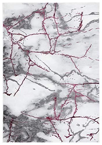SAFAVIEH Craft Collection 2' 3" x 4' Grey / Wine CFT877S Modern Abstract Non-Shedding Entryway Living Room Foyer Bedroom Accent Rug - color: Grey/Wine, size: 2'3" x 4' (Rectangular)