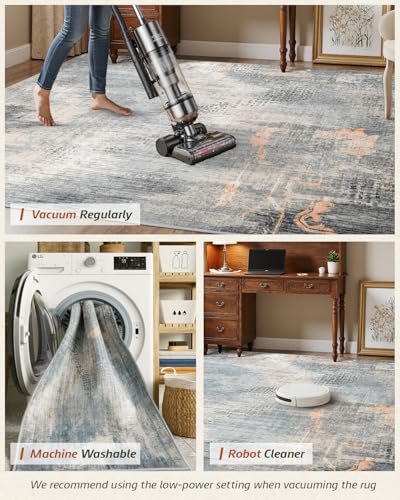 MINIDEAR 2x3 Area Rugs for Entryway, Kitchen, Washable Rug Small Rugs for Bedroom Non Slip Modern Rugs Carpet Mat for Home, Blue-Gray - color: Blue-gray, size: 2' x 3' (Rectangular)