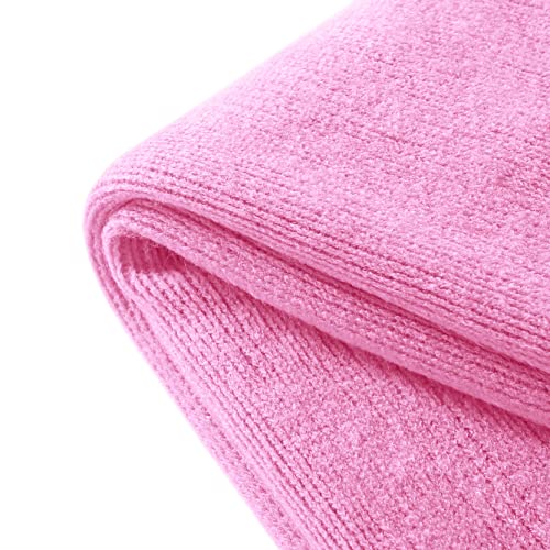 Homiest Decorative Knitted Throw with Fringe, Lightweight Acrylic Knit Blanket - Soft & Cozy Tassel Blanket for Couch, Sofa, Bed (Hot Pink, 50 x 60 Inch) - color: Hot Pink, size: 50" x 60"