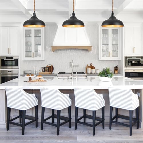 3 Light Plug in Pendant Lights Dome Hanging Lamp with Switch 22 Ft Long Hemp Rope Farmhouse Pndant Light Cord Lighting Fixture DIY Hanging Light - color: B 3 Lights