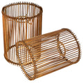 2 pack Small Lampshades for Table Lamp Shade Floor Lamp Shade,woven rattan boho Bamboo Lampshades,5.5"x5.5"x7.9",Dark brown - color: Dark brown
