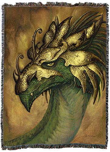 Pure Country Weavers Rey Vultan Dragon Blanket by Ciruelo - Gift Fantasy Tapestry Throw Woven from Cotton - Made in the USA (72x54) - color: Rey Vultan