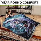 Pure Country Weavers Dragon Mage Woven Blanket by Anne Stokes - Fantasy Gift Cotton Tapestry Throw - Made in The USA - 72" x 54" - color: Dragon Mage, size: 72" x 54"