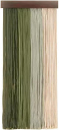 Jditngp Nordic Home Wall Decor Hand Woven Bohemian Wooden Board Tassel Wall Hanging Wall Decoration Tapestry Gradient Green Living Room Bedroom Entrance Hall Kitchen Corridor Wall Art 40''Lx15.8''W