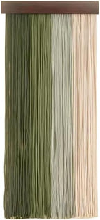 Jditngp Nordic Home Wall Decor Hand Woven Bohemian Wooden Board Tassel Wall Hanging Wall Decoration Tapestry Gradient Green Living Room Bedroom Entrance Hall Kitchen Corridor Wall Art 40''Lx15.8''W