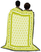 Pure Country Weavers Lemon Zest Blanket - Garden Floral Gift Tapestry Throw Woven from Cotton - Made in the USA (72x54) - color: Lemon