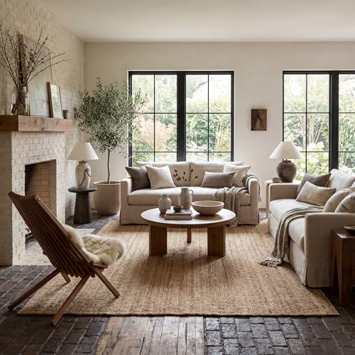 nuLOOM 2x6 Rigo Jute Hand Woven Area Rug, Natural, Solid Farmhouse Design, Natural Fiber, For Bedroom, Living Room, Dining Room, Hallway, Office, Kitchen, Entryway - color: Natural, size: 2'6" x 6' (Rectangular)