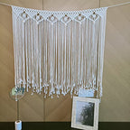 kiido Macrame Wall Hanging, Hanging Wall Tapestry Large Bohemian Wall Decoration Macrame Curtain fringe Backdrop Wall Decor for Wedding Living Room Bedroom Gallery, 38"x 33"
