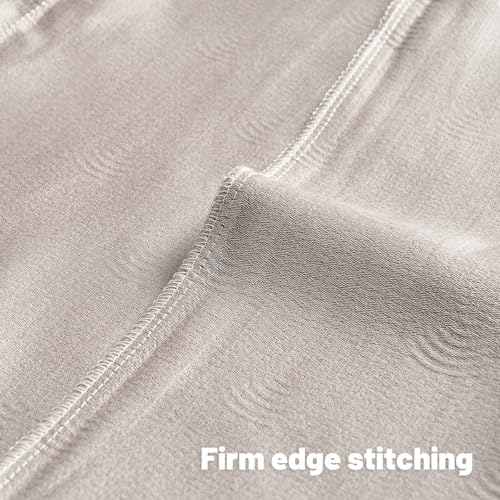 FUTEI Pack of 2 Chenille Decorative Throw Pillow Covers 26x26 Inch,Soft Cozy Striped Geometric Patterns Euro Pillow Sham,Modern Home Decor for Couch Bed Living Room,Beige - color: Beige, size: 26" x 26" (Pack of 2)