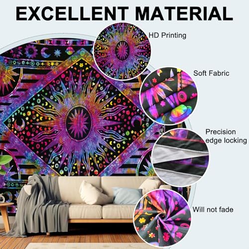 Starry Sky Astrology Tapestry – Celestial Space Constellation Wall Hanging for Bedroom, Living Room, Office - color: Astrological Chart, size: 59"L x 51"W