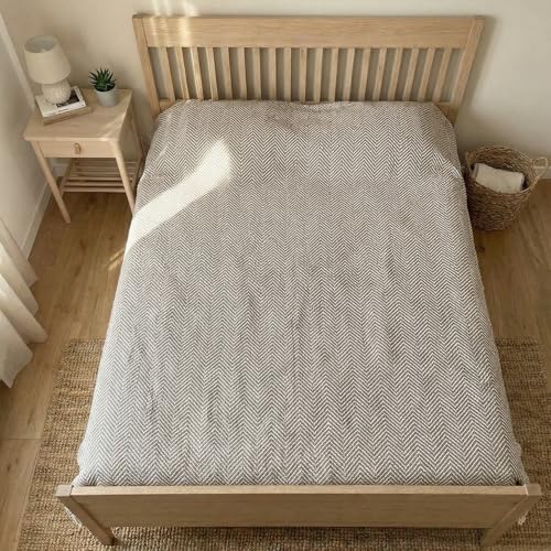 Bed Blanket, Queen Size (79 x 90 Inch), Cotton-Rich Blend, Soft Textured Woven Coverlet, Easycare, Lightweight & Breathable Bed Layering, All Season Bedding, Mocha Brown - color: Mocha Brown, size: Queen