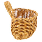 TEHAUX Woven Hanging Basket Imitation Rattan Wall-Mounted Sundries Storage Basket Lightweight Fruit Vegetable for Kitchen Home Dorm Balcony Decor 5.51 X 3.93 X 5.51 in