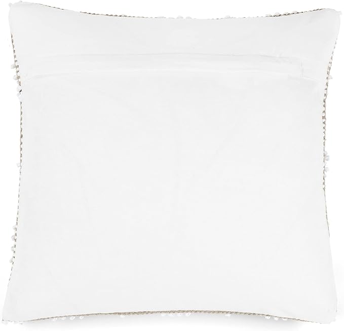 Lush Decor Adelyn Decorative Throw Pillow Cover, 20" W x 20" L, Neutral - Square Pillow - Neutral Diamond Pillow - Textured Pillows - Hygge Decor - Farmhouse Throw Pillows For Bed, Couch, Or Chair