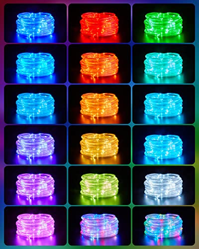 Color Changing Rope Lights Outdoor - 99ft 300 LED Outdoor String Lights with Remote, 18 Colors, Connectable, Twinkle Christmas Light for Bedroom Wedding Patio Holiday Decoration - size: 99 FT Connectable