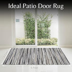 Ramanta Home Hand Woven 100% Cotton Rag Rug 3'x5' - Charcoal, Recycled Rugs, Boho Farmhouse Rugs for Living Room, Dinning Room, Kitchen, Entryway, Bedroom Rug - 36"x60" - color: Charcoal, size: 3 x 5 feet
