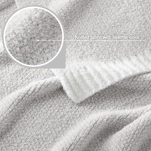 Whale Flotilla Knit Throw Blanket, Ultra Soft Warm Reversible Cozy Decorative Blankets for Couch Sofa and Bed, 50x60 Inch, Grey - color: Grey, size: 50x60 Inch