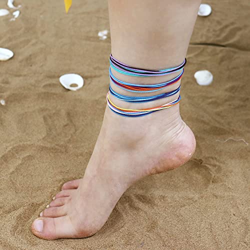 choice of all String Bracelets for Women Boho Wave Surfer Beach Wear Cute Bracelets Set Summer Friendship Jewelry Accessories Beach Stuff - color: G1:17 pcs rainbow surfer bracelets