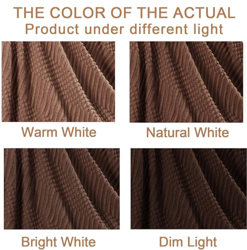 Blagic Knitted Throw Blanket for Couch and Bed, Soft & Cozy Knit Blanket with Tassel, Brown Lightweight Decorative Blankets & Throws, Farmhouse Warm Woven Blanket for All Seasons,50" W x 60" L - color: Brown, size: 50 × 60 in