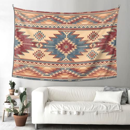 Keiutexe Aztec Native American Tapestry 80" X 60" Navajo Tribal Wall Hanging Party Decorations Home Decor For Bedroom Living Room Dorm (200 X 150cm) - color: Aztec Native American, size: 80 X 60 Inch