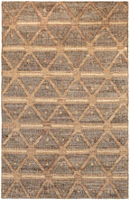 Dash and Albert Rumi Jute Area Rug - 5' x 8' Brown Geometric Handwoven Accent Rug - Durable, Eco-Friendly, High Traffic Area Hallway, Living Room, Stairs - color: Rumi Brown, size: 5' x 8' (Rectangular)