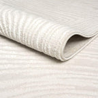 Abani Zen 5' x 8' Cream Rug – Neutral Layered Wavy Borders Pattern, Soft Area Rug for Living Room & Bedroom, Durable & Easy to Clean - size: 5'x8'