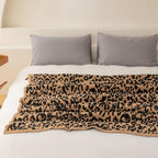 MH MYLUNE HOME Micro Plush Microfiber Polyester Blanket (71x78 inch, Brown) Ultra Soft & Warm Reversible Leopard Pattern Blanket for Sofa Couch Bed, Extra Large - color: Leopard Brown, size: 71"x78" - 550 GSM