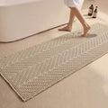 Sunfly Waffle Runner Rug Bathroom, Boho Bath Mat Super Absorbent & Quick Dry, Non-Slip Washable with Tassels, Ultra Soft Farmhouse Long Bathroom Rug 24"x72" Beige - color: Beige, size: 2' x 6' (Rectangular)