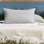 PHF 100% Cotton Waffle Pillow Shams Standard Size, 2 Pack 20" x 26" Soft Skin-Friendly Pillowcases, No Filling, Aesthetic Woven and Breathable Waffle Weave Pillow Case Covers for Bed, Light Grey - color: Light Grey, size: 26" x 20" (Pack of 2)
