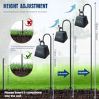 Ottsuls Shepherd Hooks with 5 Prongs Base for Outdoor - 76 Inch Adjustable Bird Feeder Pole for Outside Hanging, Garden, Hummingbird Feeder, Plant Baskets, Solar Light Lanterns, Wedding Decor (1 Pack) - size: 76 INCH, style: A-1 Pack