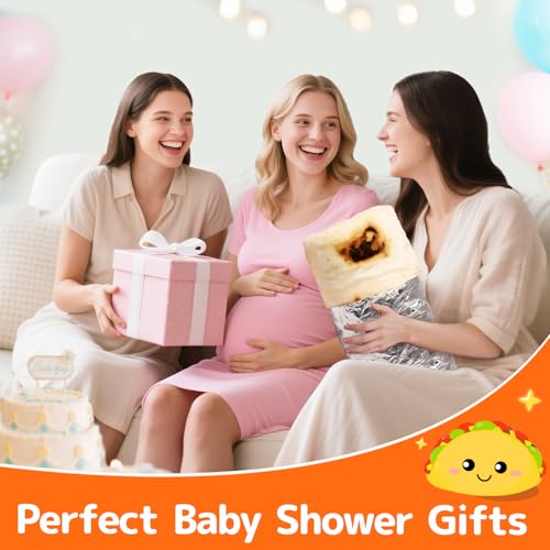 CASOFU Baby Burritos Swaddle Blanket, Tortilla Wrap Blankets Funny Gifts for Baby Shower Boy Girl Toddler Newborn, 285 GSM Soft Flannel Food Blanket White Elephant Gifts for Toddler (Beige, 36 inches) - color: Beige, size: 36 inches