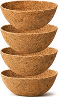 Y&M Set of 4 18 Inch Round Coco Fiber for Hanging Basket Liner, Natural Coconut Coir Replacement Liners - size: 18in 4P