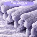 Buryeah 12 Pcs Flannel Throw Blanket Bulk 50 x 60 in Sleepover Blanket Outdoor Wedding Throw Lightweight, Oeko-tex Standard 100 Certified for Sofa Homeless Gifts (Light Purple) - color: Light Purple