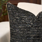 Yangest Chenille Pillow Cover 18 x18 Inches, Thick Textured Square Throw Pillow Cover Farmhouse Modern Soft Accent Couch Neutral Pillow Cover for Living Room Bedroom, Black - color: Black, size: 18" x 18" (Pack of 1)