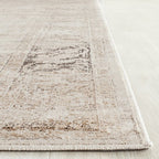 SAFAVIEH Vintage Collection Accent Rug - 4' x 5'7", Stone, Oriental Distressed Viscose Design, Ideal for High Traffic Areas in Entryway, Living Room, Bedroom (VTG117-440)