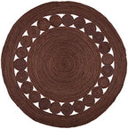 SAFAVIEH Area Rug 4' Round - Natural Fiber Collection - Brown, Handmade Jute, Boho Farmhouse Braided Design (NF364T) - color: Brown, size: 4' (Round)