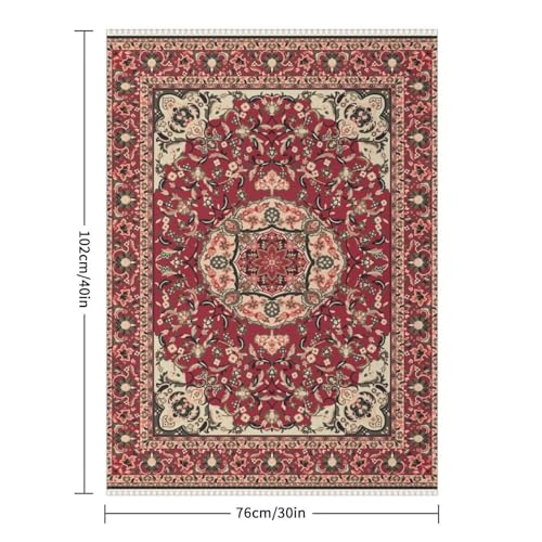 Boho Bohemian Throw Blanket,Rustic Farmhouse Vintage Traditional Ethnic Textures Pattern Soft Throw Blanket for Couch Sofa Camping Office Travel Home Bedroom Decor All Seasons 30"x40" - color: Boho-18, size: 30x40in