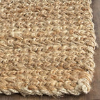 SAFAVIEH Area Rug 8x10 - Natural Fiber Collection - Large - Natural, Handmade Jute, Farmhouse Style, Ideal for Living Room, Bedroom, Dining Space (NF732A)