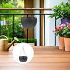 2Pcs Hanging Planter Plastic Honeycomb Rattan Weave Plant Basket for Use Deep Color