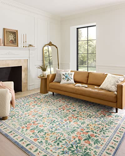 Loloi Rifle Paper Co. Eden Collection EDE-02 Mughal Garden Cream 3'-6" x 5'-6" Accent Rug feat. CloudPile™ - color: Mughal Garden Cream, size: 3'6" x 5'6" (Rectangular)