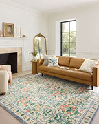 Loloi Rifle Paper Co. Eden Collection EDE-02 Mughal Garden Cream 3'-6" x 5'-6" Accent Rug feat. CloudPile™ - color: Mughal Garden Cream, size: 3'6" x 5'6" (Rectangular)
