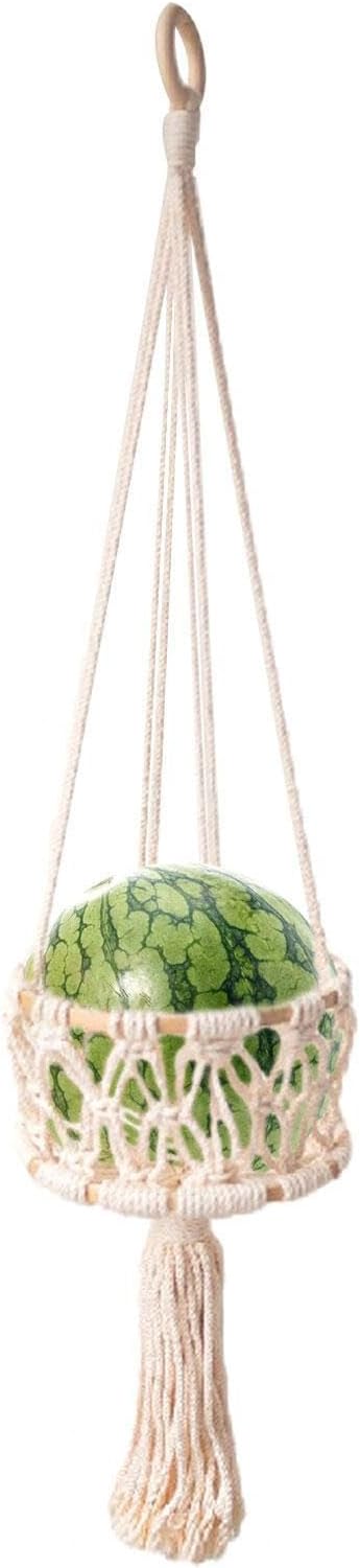 3 Tier Macrame Basket | Boho Hanging Plant Holder – Handwoven Indoor Flower Organizer, Decorative Rope Pot Hanger for Housewarming, Wedding, Birthday gefts, Stylish Hanging Ornaments for Living Room