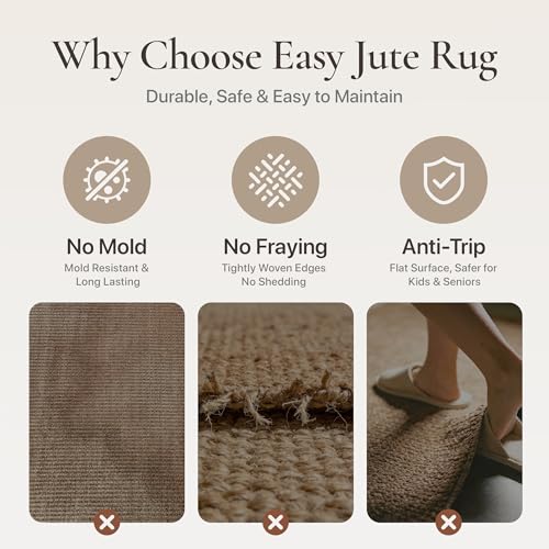 Bavni Checkered Easy Jute Rug,2x6 Runner Rug Machine Washable Non Slip Woven Plaid Carpet, Geometric Diamond Non Shedding Low Pile Modern Farmhouse Hallway Runner for Kitchen, Laundry, Corridor - color: Checkered-1, size: 2X6